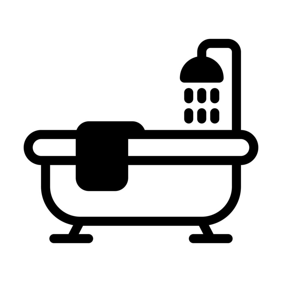 icono de vector de bañera