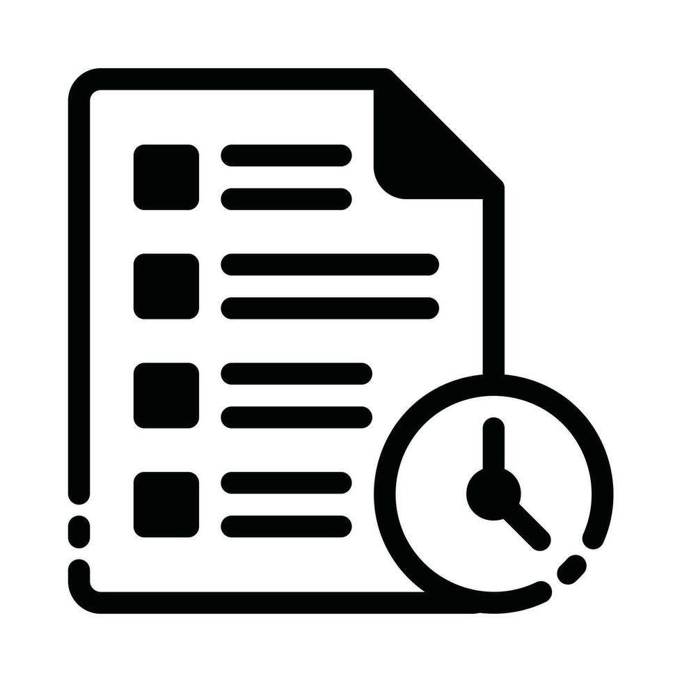 Deadline schedule icon vector