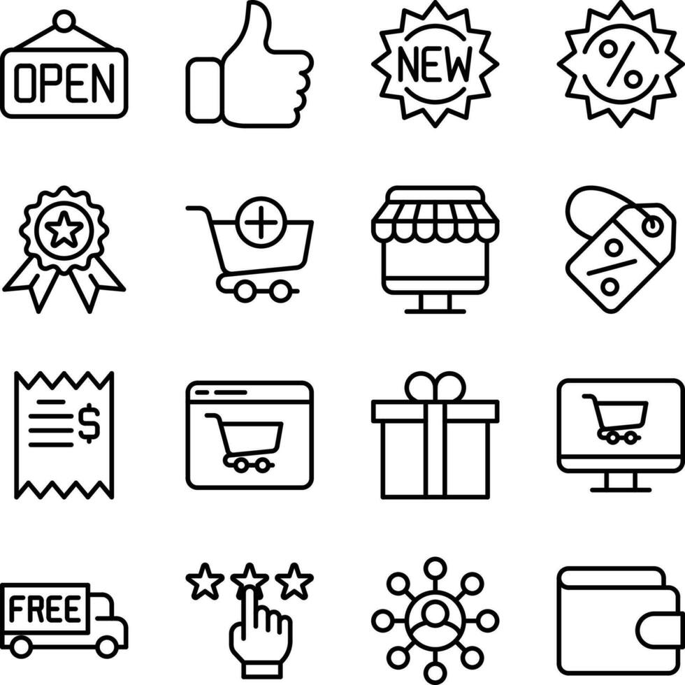 Ecommerce icon set vector