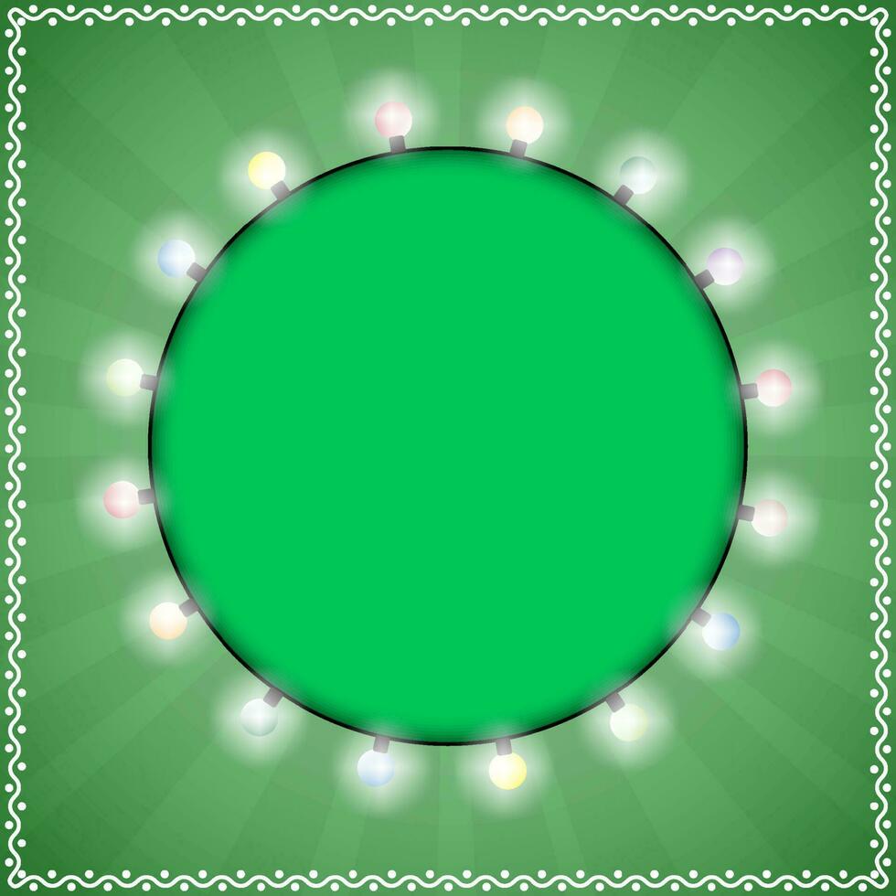 illustration of festive garland lights. Design elements for Christmas greeting card, vector