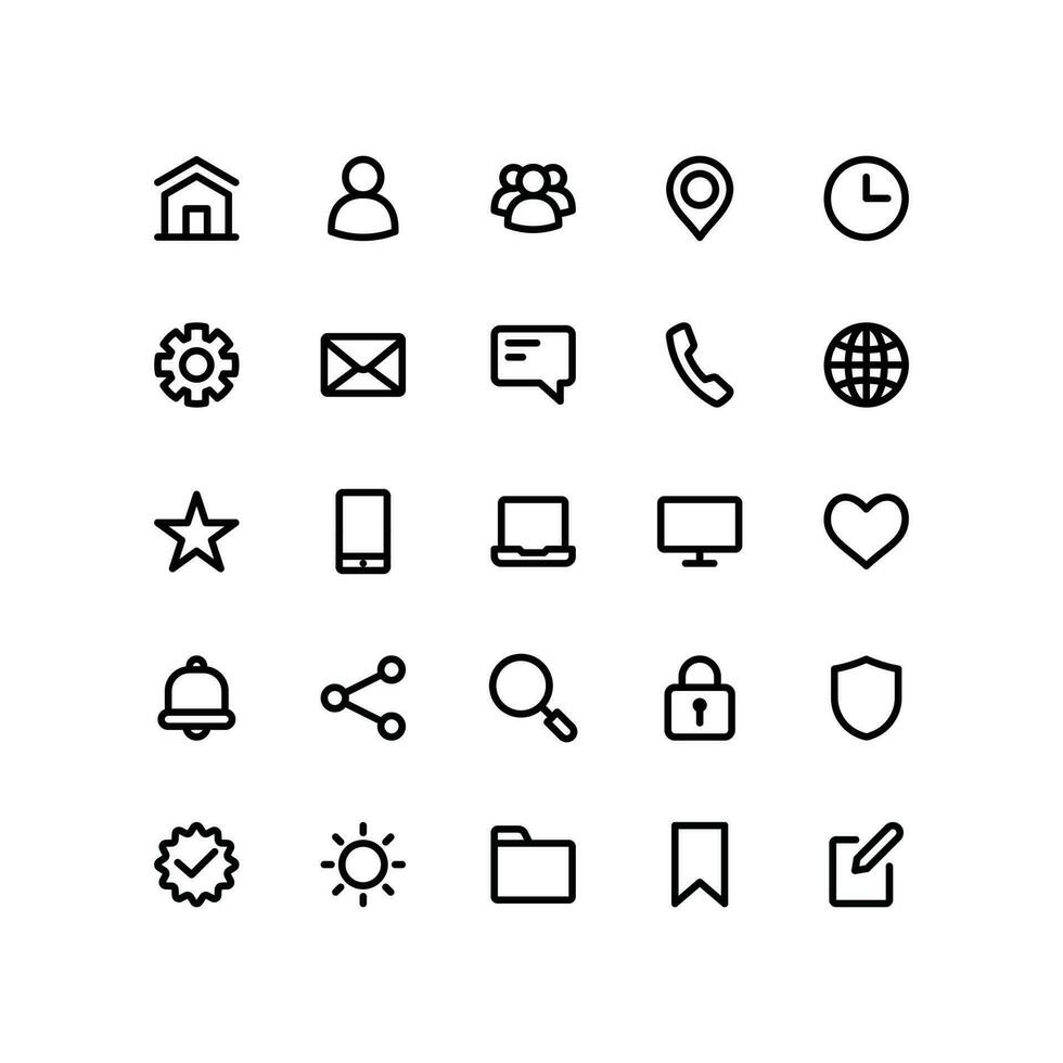 UI icon set 23402575 Vector Art at Vecteezy