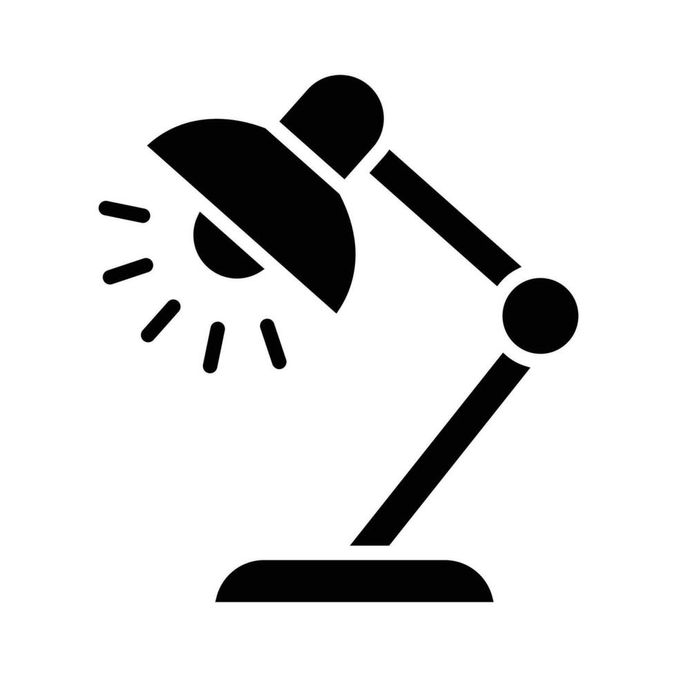 Desk lamp icon vector