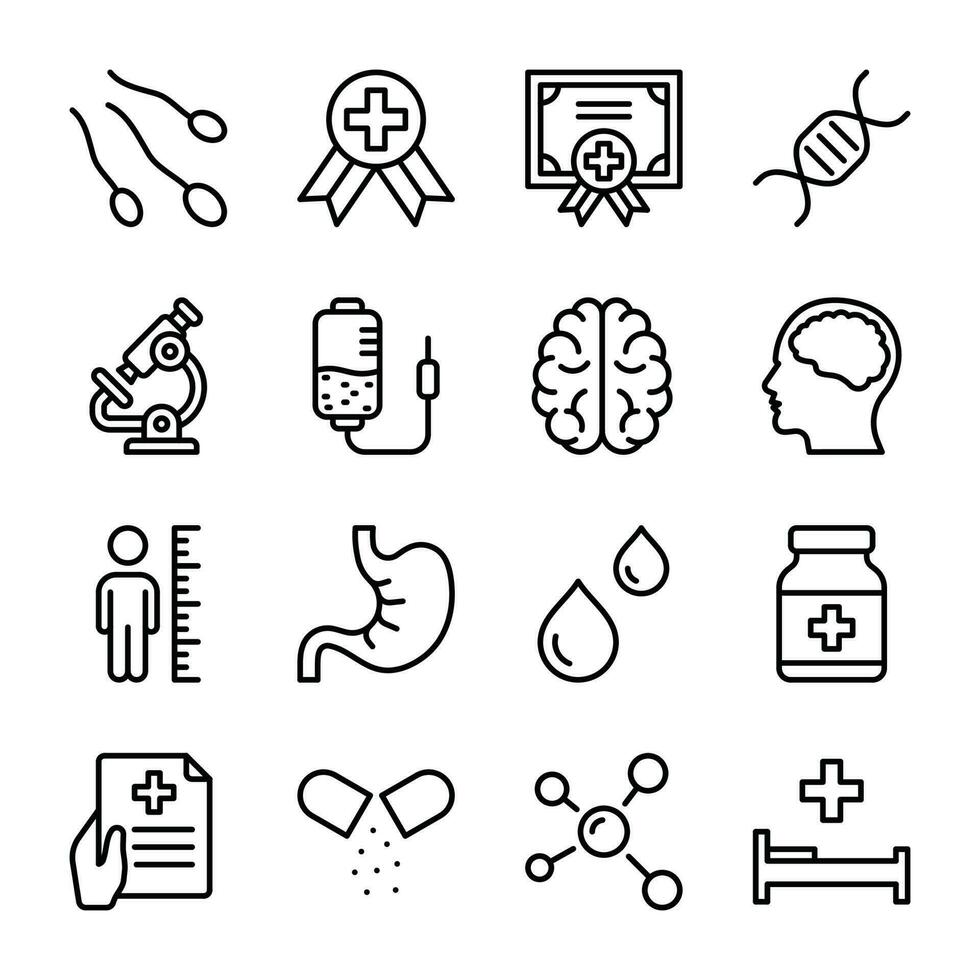 Healthcare and medical icon set vector