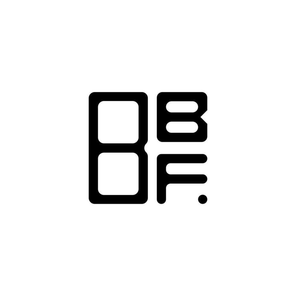 Diseño creativo del logotipo de la letra bbf con gráfico vectorial, logotipo simple y moderno de bbf. vector