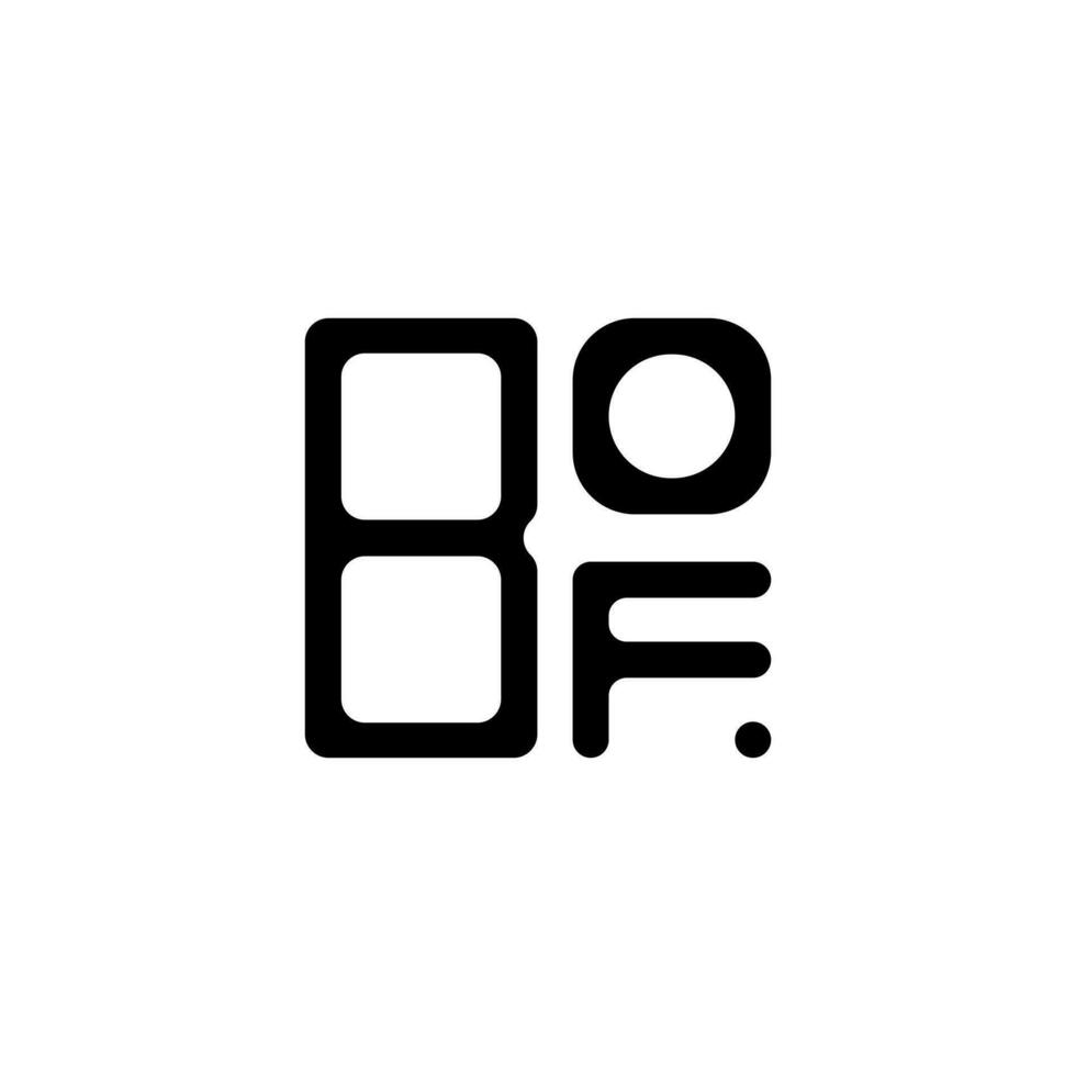 diseño creativo del logotipo de la letra bof con gráfico vectorial, logotipo simple y moderno de bof. vector