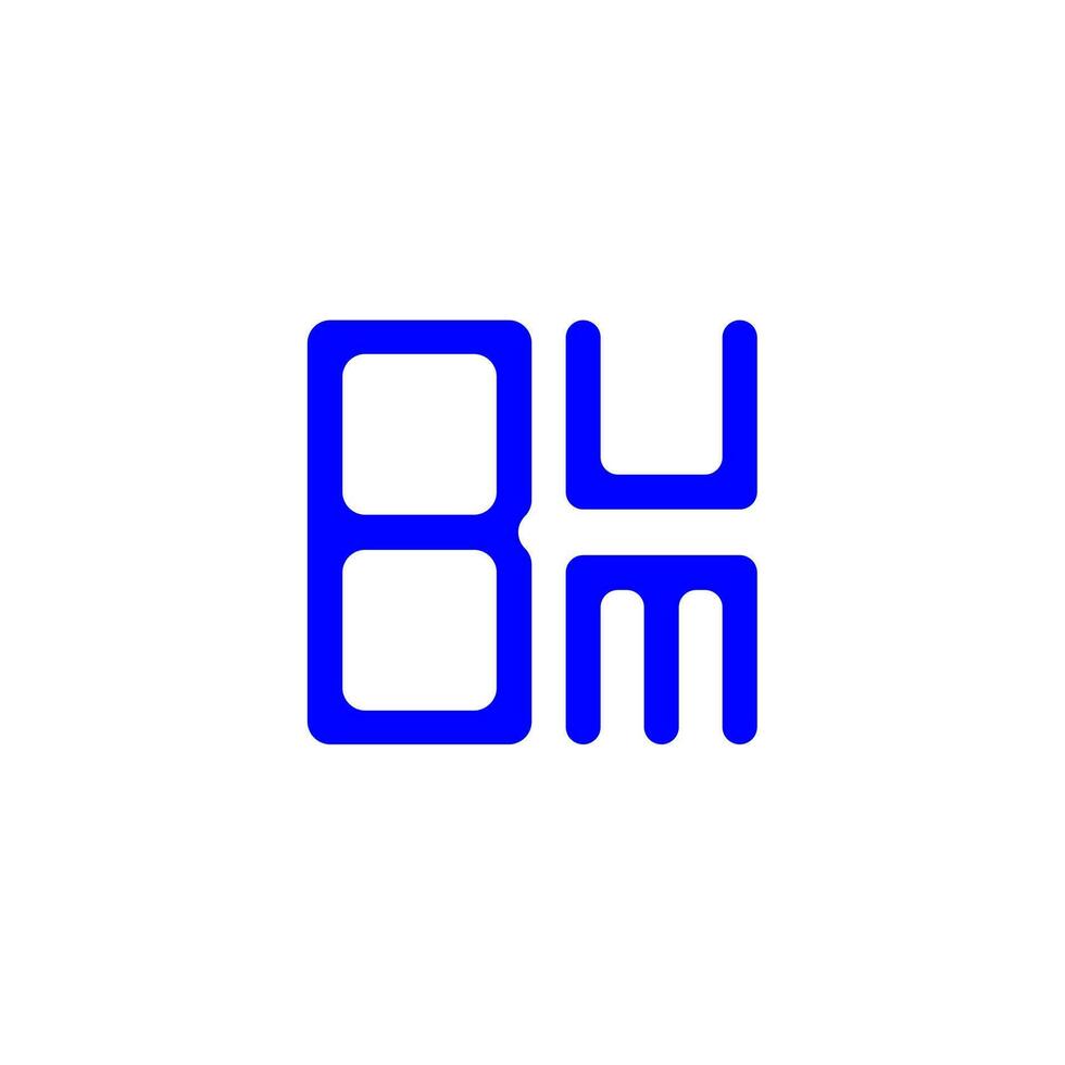 BUM letter logo creative design with vector graphic, BUM simple and modern logo.