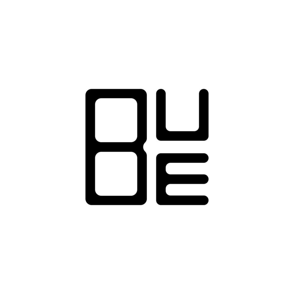 diseño creativo del logotipo de la letra bue con gráfico vectorial, logotipo simple y moderno de bue. vector