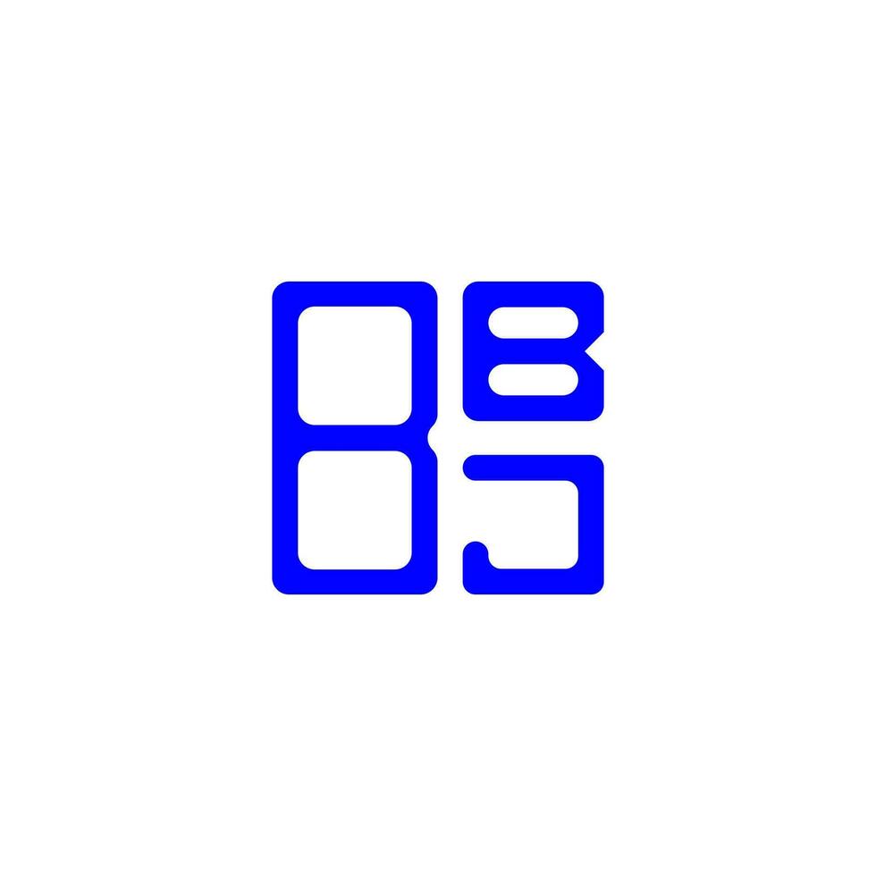 Diseño creativo del logotipo de la letra bbj con gráfico vectorial, logotipo simple y moderno de bbj. vector