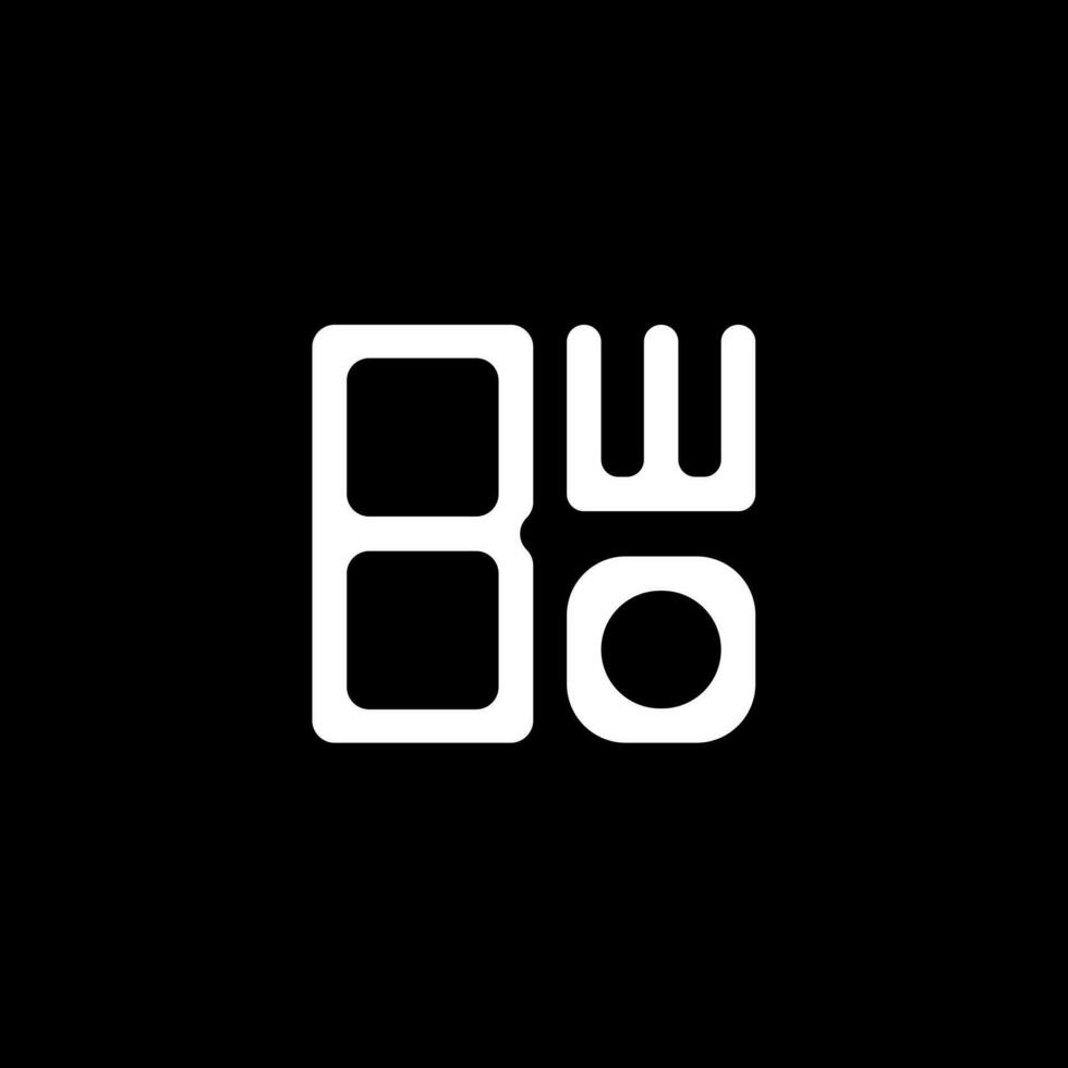 diseño creativo del logotipo de la letra bwo con gráfico vectorial, logotipo simple y moderno de bwo. vector