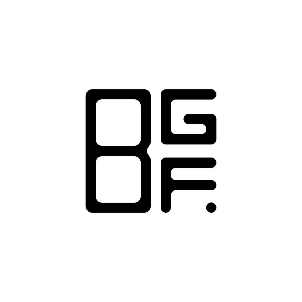 Diseño creativo del logotipo de la letra bgf con gráfico vectorial, logotipo simple y moderno de bgf. vector