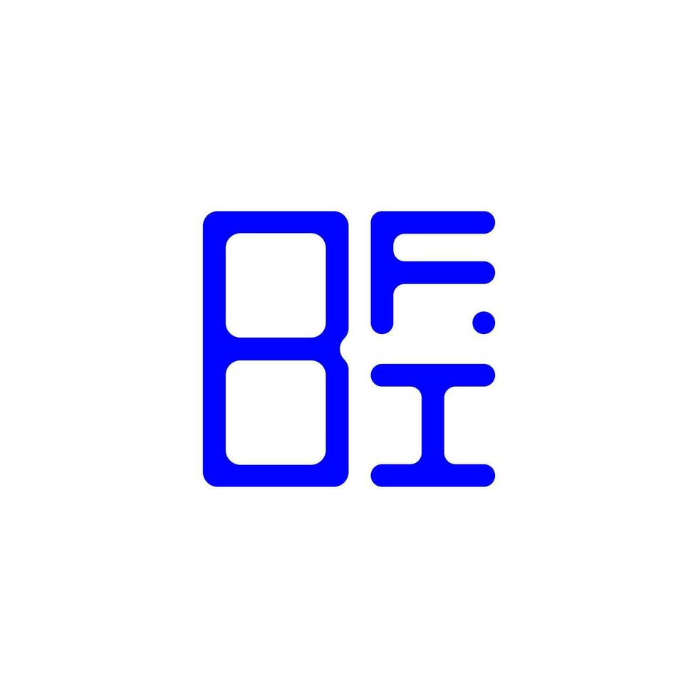 diseño creativo del logotipo de la letra bfi con gráfico vectorial, logotipo simple y moderno de bfi. vector