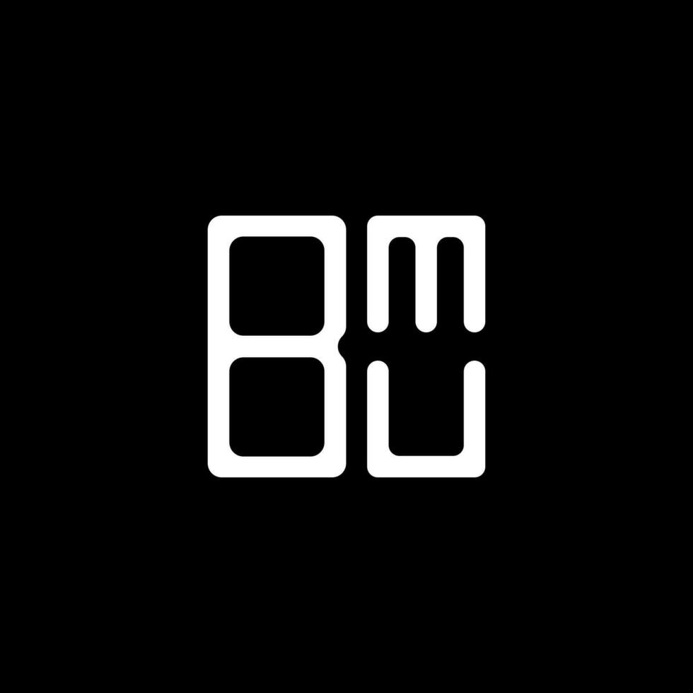 diseño creativo del logotipo de la letra bmu con gráfico vectorial, logotipo simple y moderno de bmu. vector