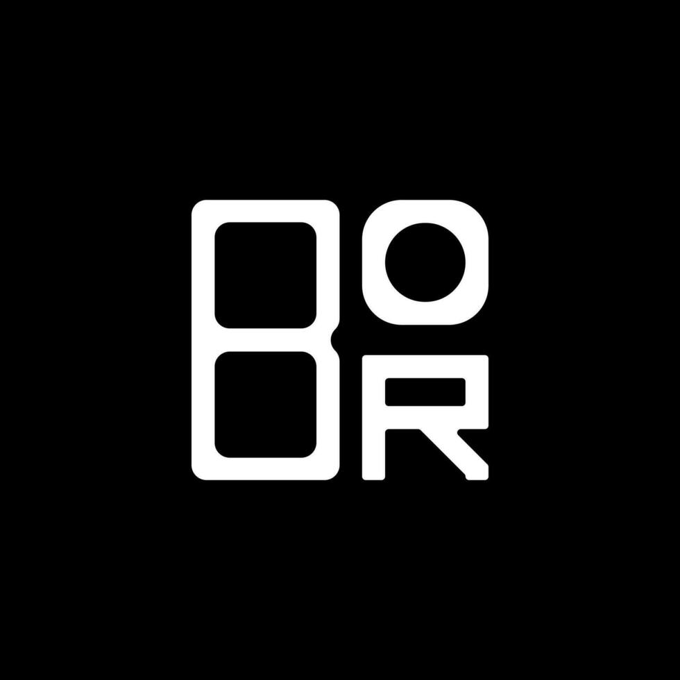 BOR letter logo creative design with vector graphic, BOR simple and modern logo.