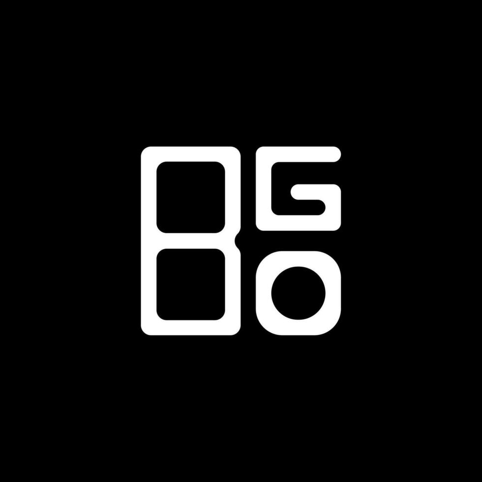 Diseño creativo del logotipo de la letra bgo con gráfico vectorial, logotipo simple y moderno de bgo. vector