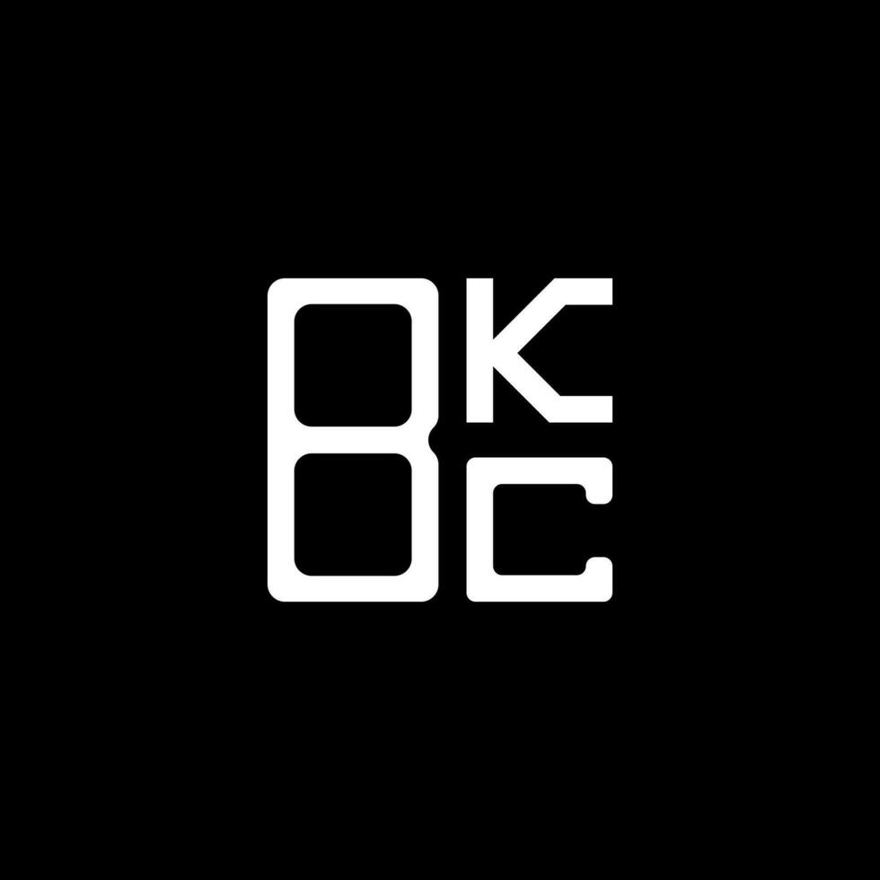 Diseño creativo del logotipo de la letra bkc con gráfico vectorial, logotipo simple y moderno de bkc. vector