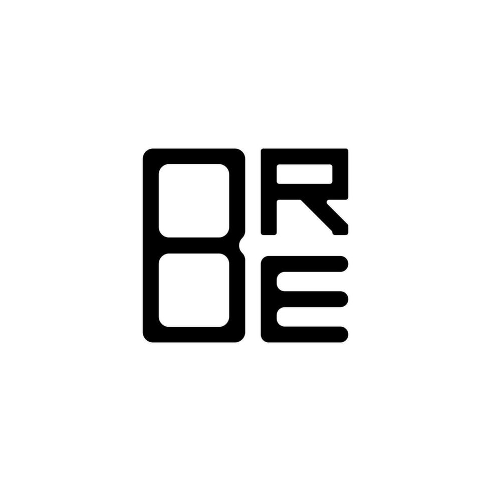 diseño creativo del logotipo de la letra bre con gráfico vectorial, logotipo simple y moderno de bre. vector