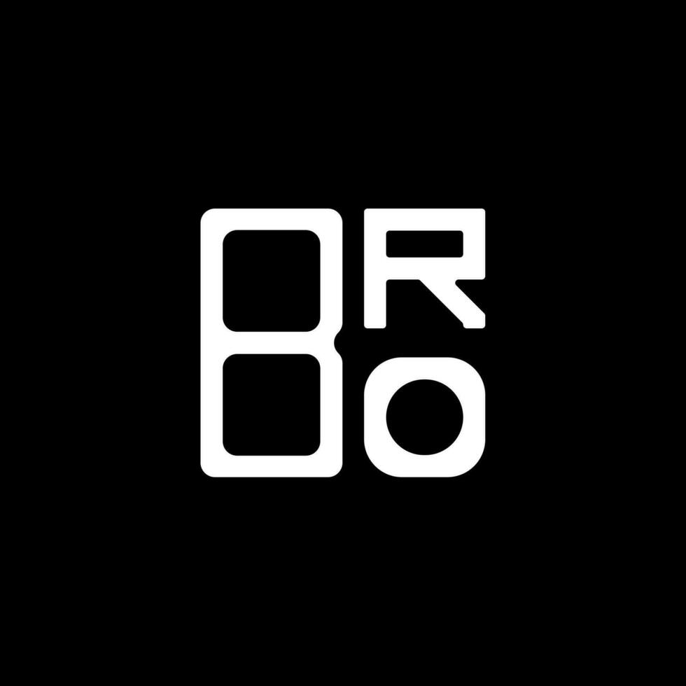 BRO letter logo creative design with vector graphic, BRO simple and modern logo.
