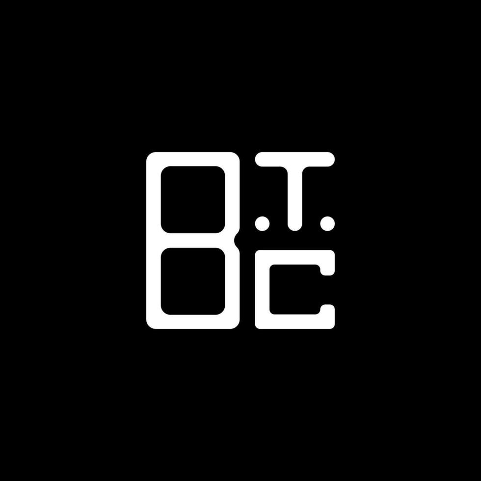 Diseño creativo del logotipo de la letra btc con gráfico vectorial, logotipo simple y moderno de btc. vector