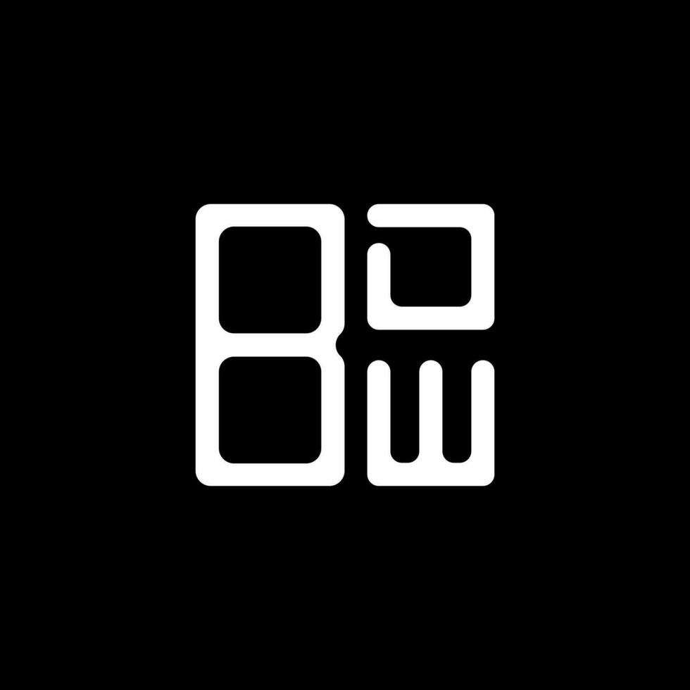 BDW letter logo creative design with vector graphic, BDW simple and modern logo.
