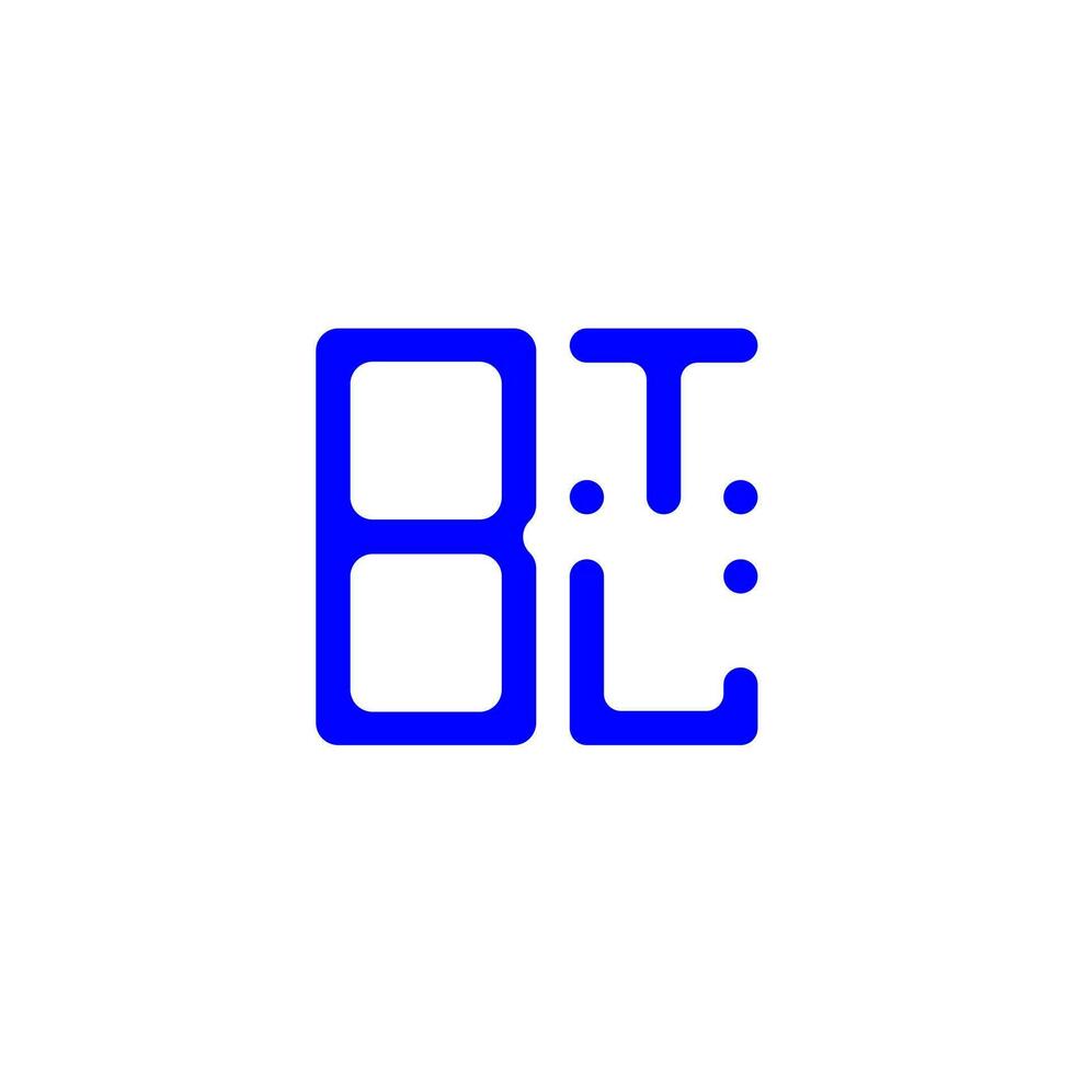 diseño creativo del logotipo de la letra btl con gráfico vectorial, logotipo btl simple y moderno. vector