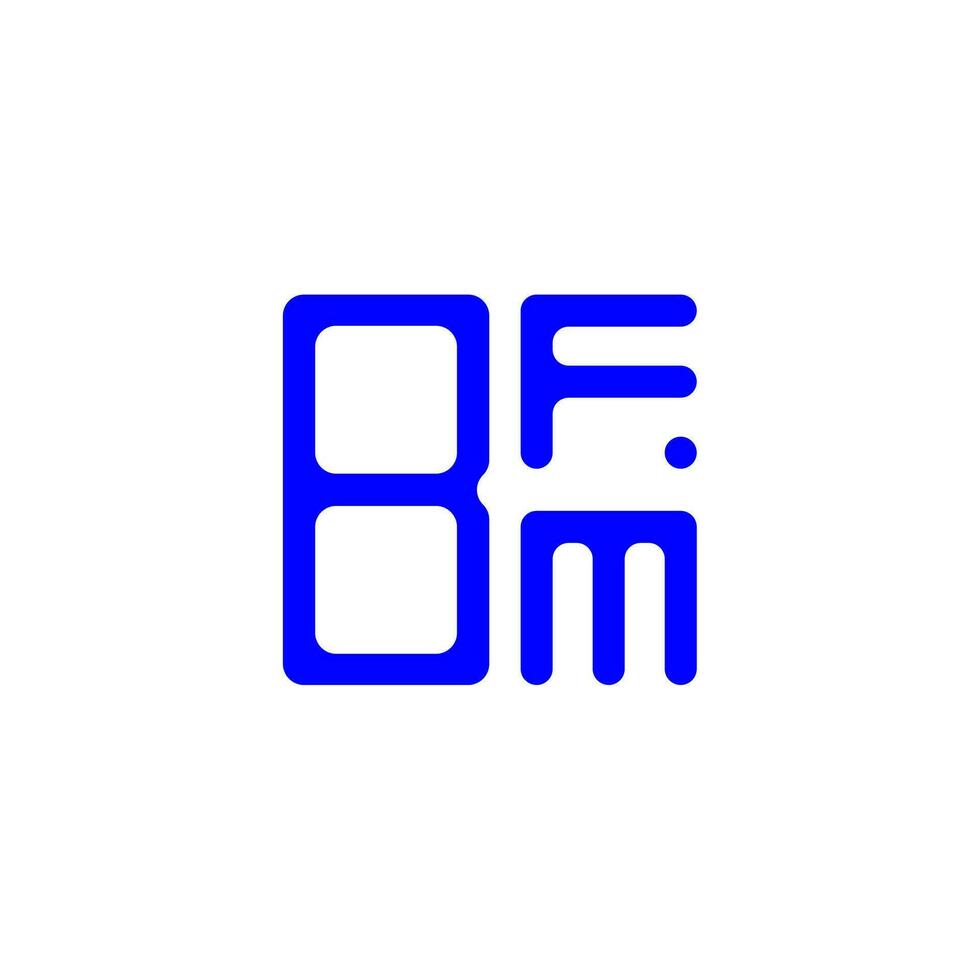 diseño creativo del logotipo de la letra bfm con gráfico vectorial, logotipo simple y moderno de bfm. vector