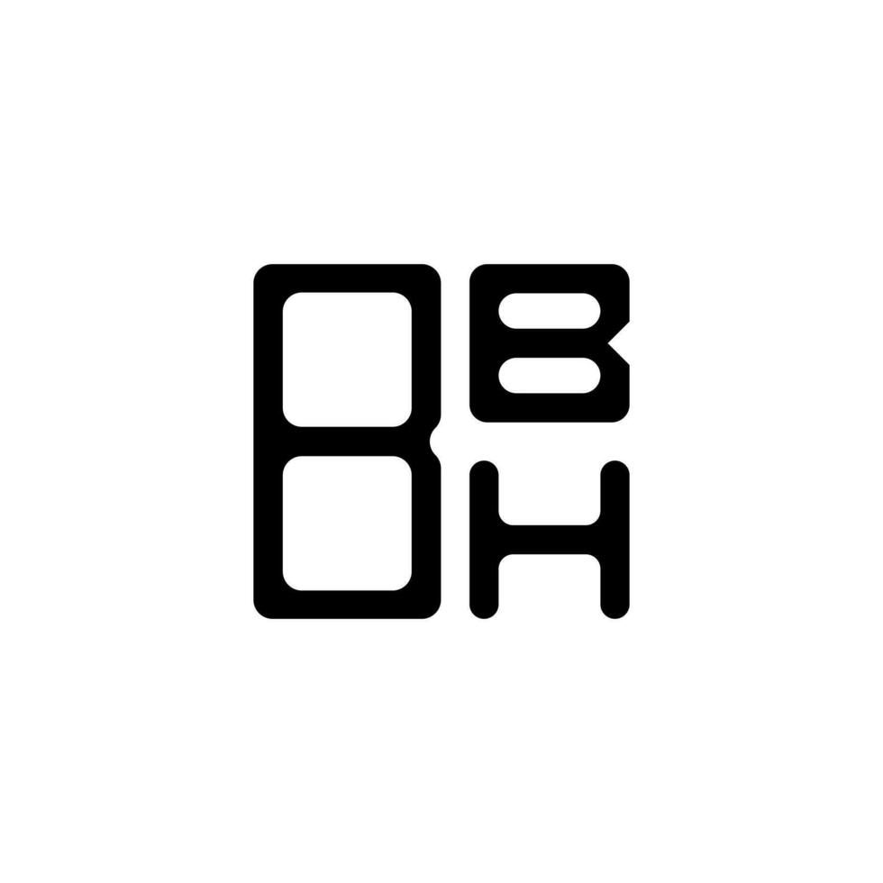 Diseño creativo del logotipo de la letra bbh con gráfico vectorial, logotipo simple y moderno de bbh. vector