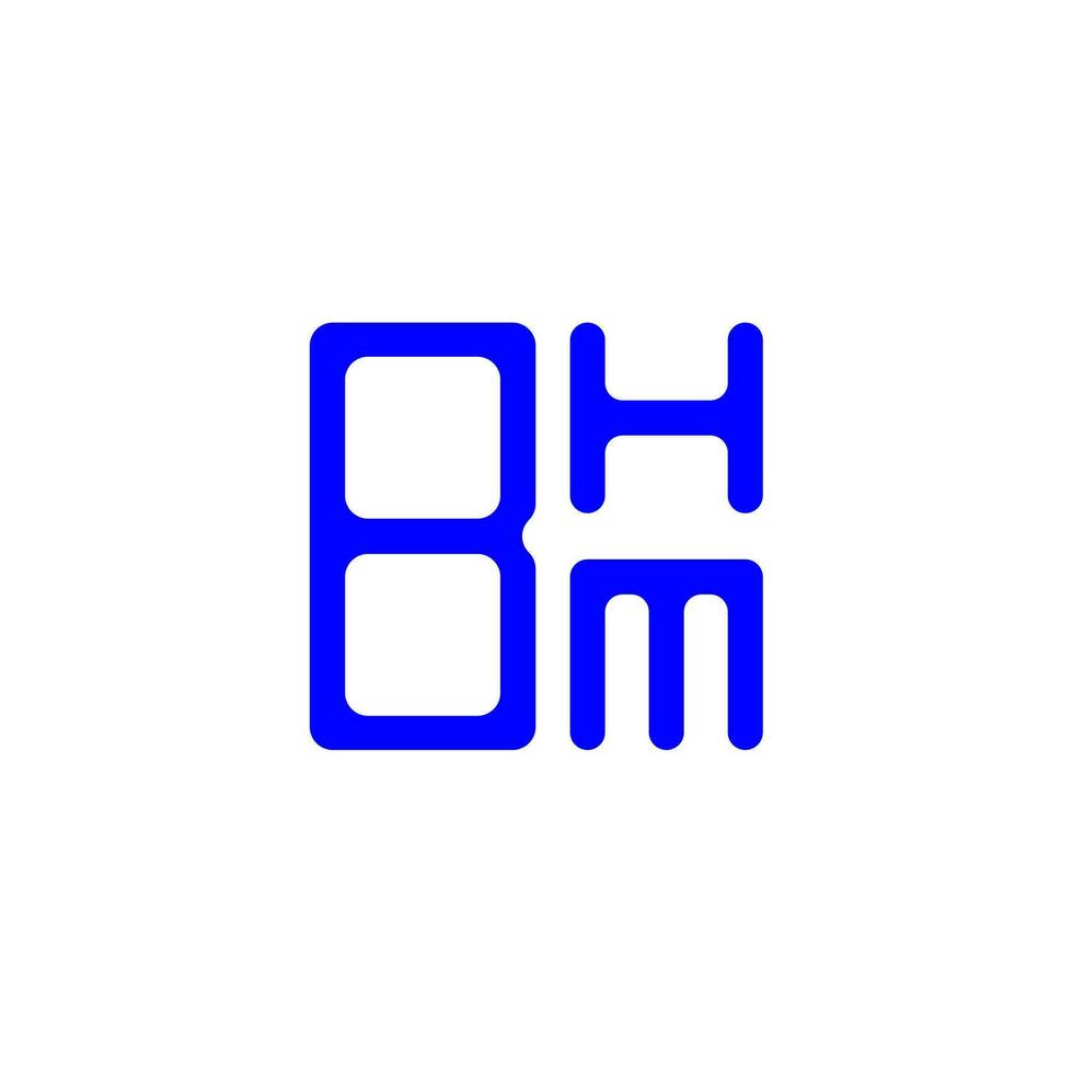 diseño creativo del logotipo de la letra bhm con gráfico vectorial, logotipo simple y moderno de bhm. vector
