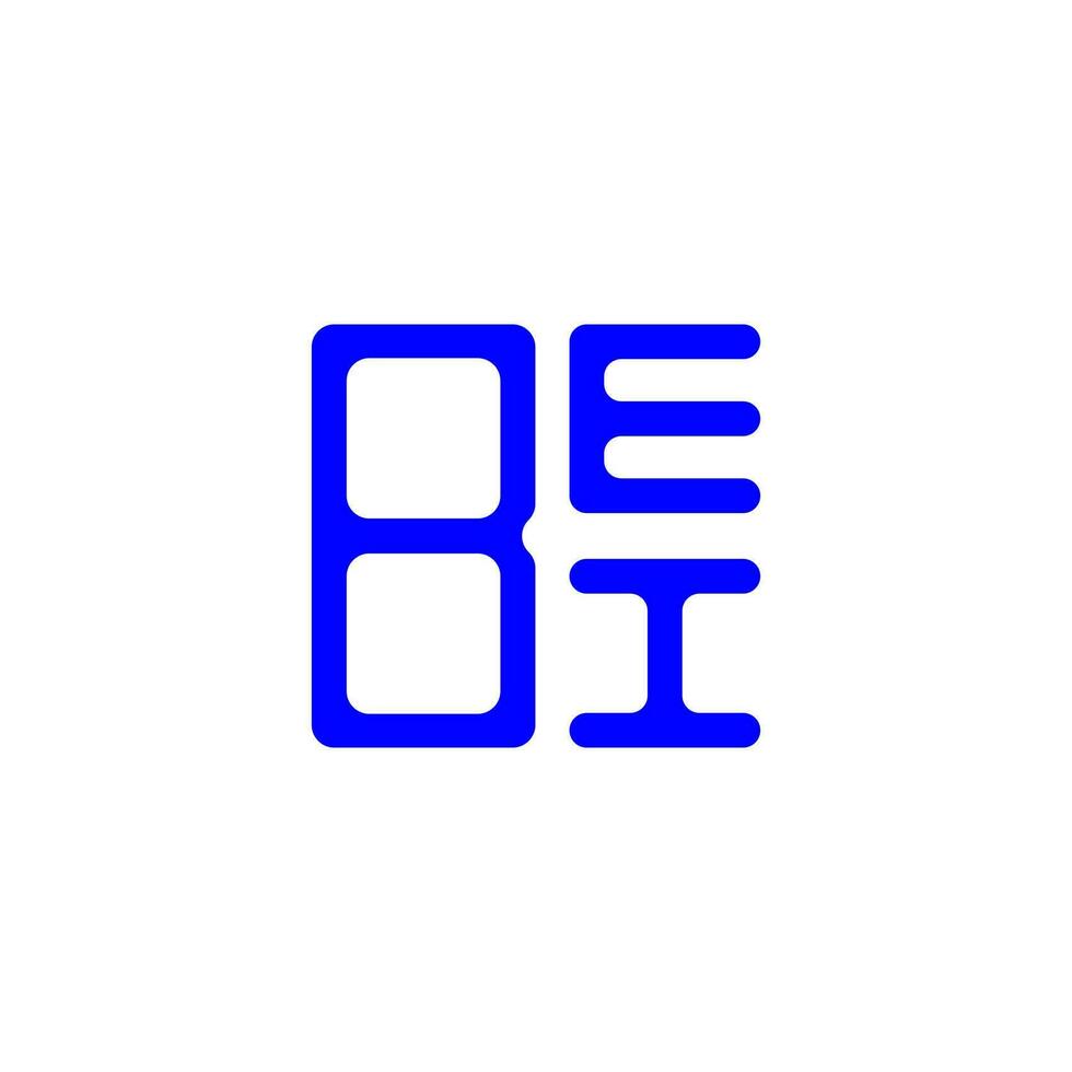 diseño creativo del logotipo de la letra bei con gráfico vectorial, logotipo simple y moderno de bei. vector