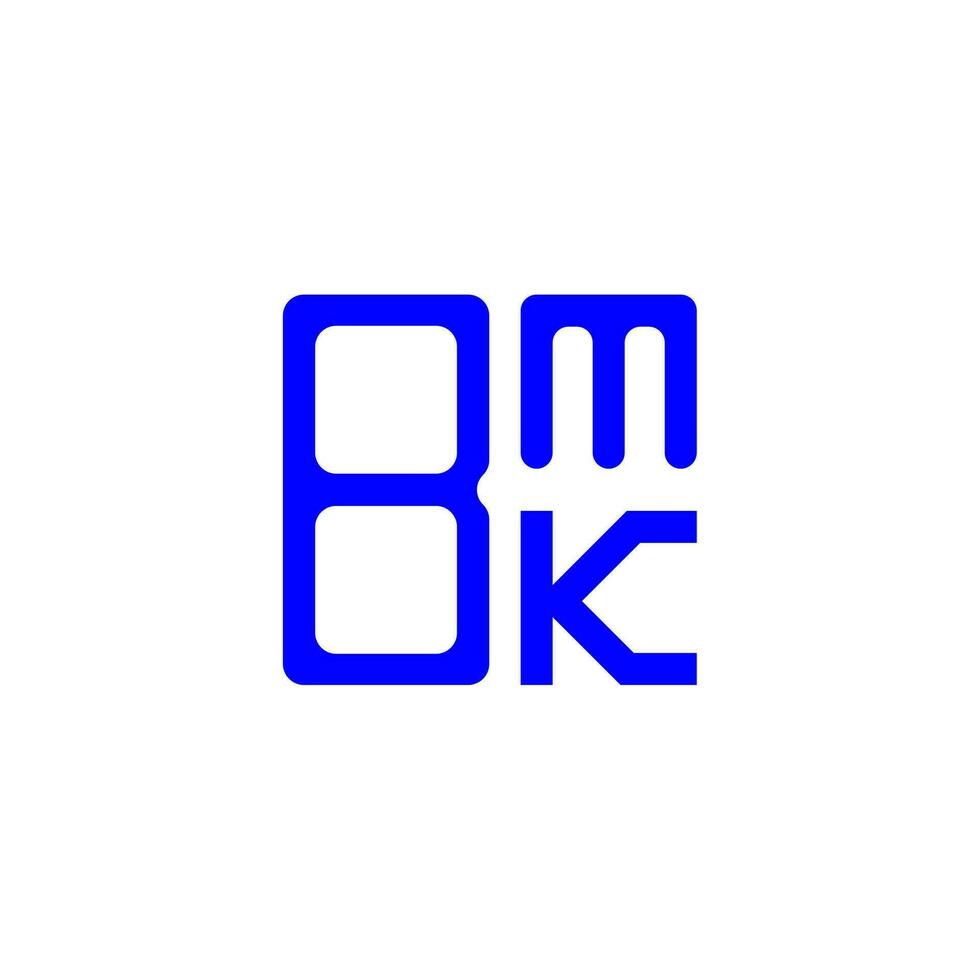 BMK letter logo creative design with vector graphic, BMK simple and modern logo.