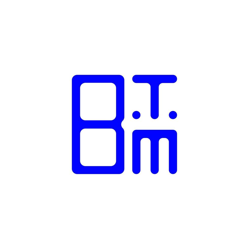 diseño creativo del logotipo de la letra btm con gráfico vectorial, logotipo btm simple y moderno. vector