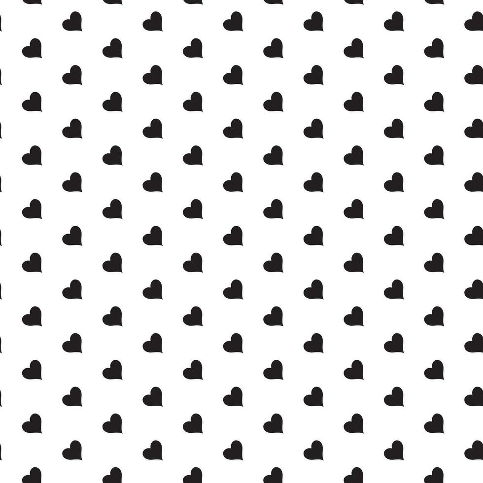 abstract seamless geometric black heart pattern. vector