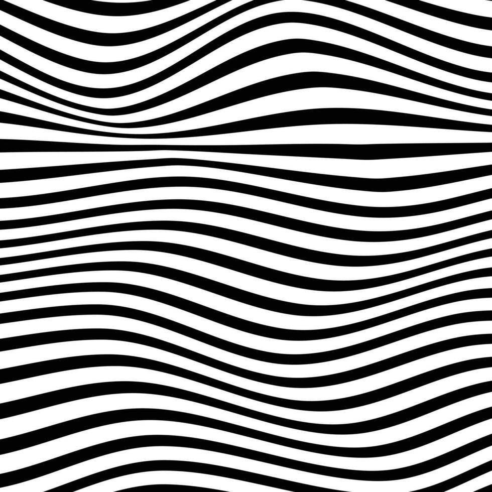 abstract geometric seamless black horizontal wave line pattern. vector