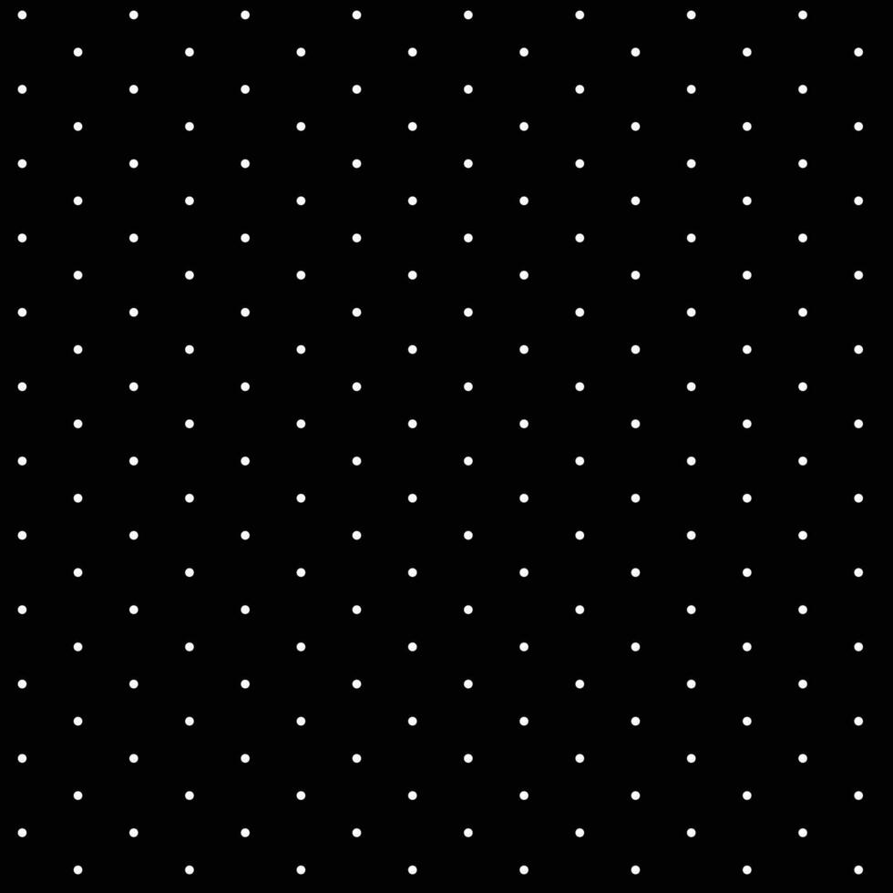 abstract seamless white polka dot pattern with black bg. vector