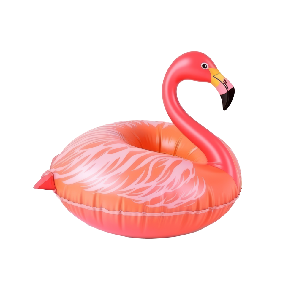 Flamingo swimming float isolated. png