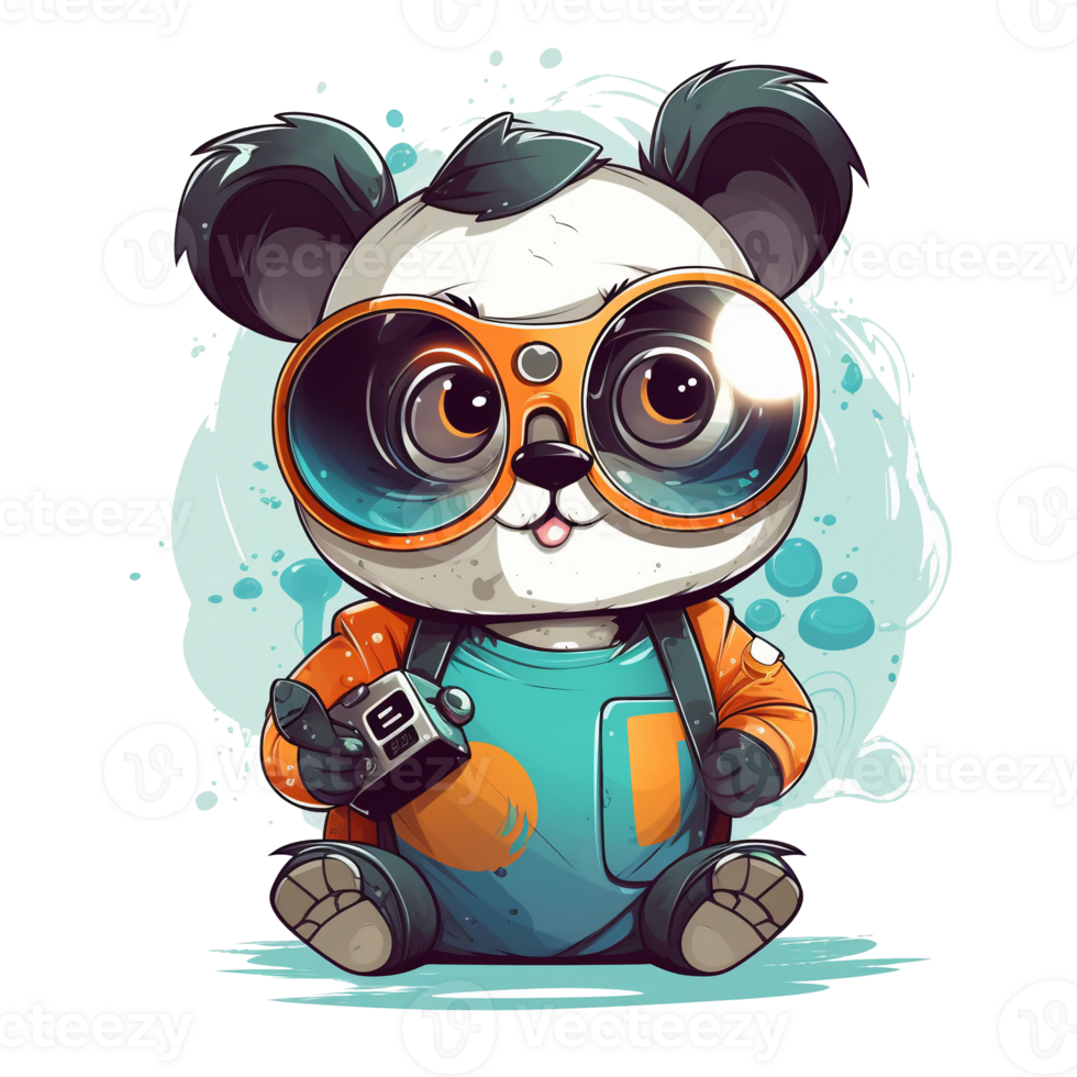 Illustration 2D sticker character design ai generate png