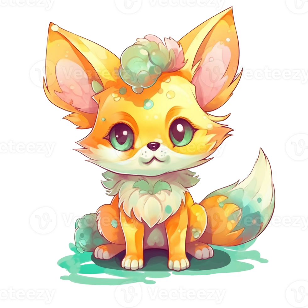 Illustration 2D sticker character design ai generate png