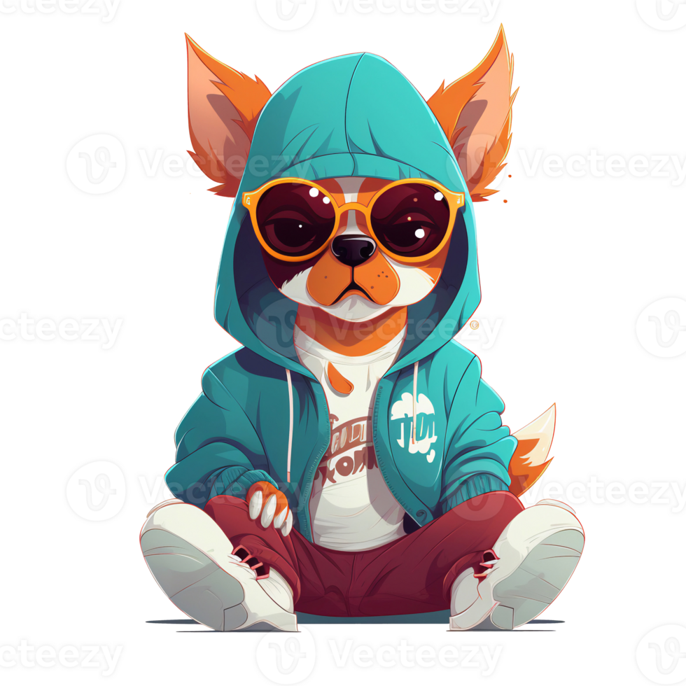Illustration 2D sticker character design ai generate png