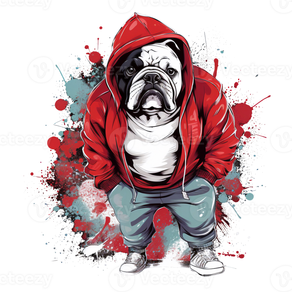 Illustration 2D dog ai generate png