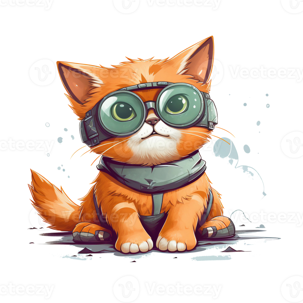 Illustration 2D sticker character design ai generate png