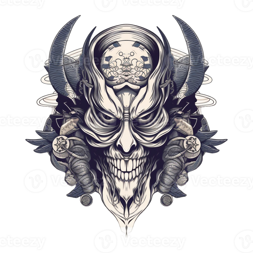 Illustration 2D devil mask ai generate 23403631 PNG