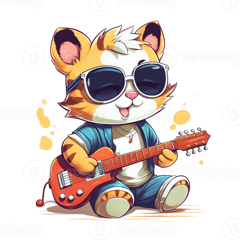 Illustration 2D sticker character design ai generate png