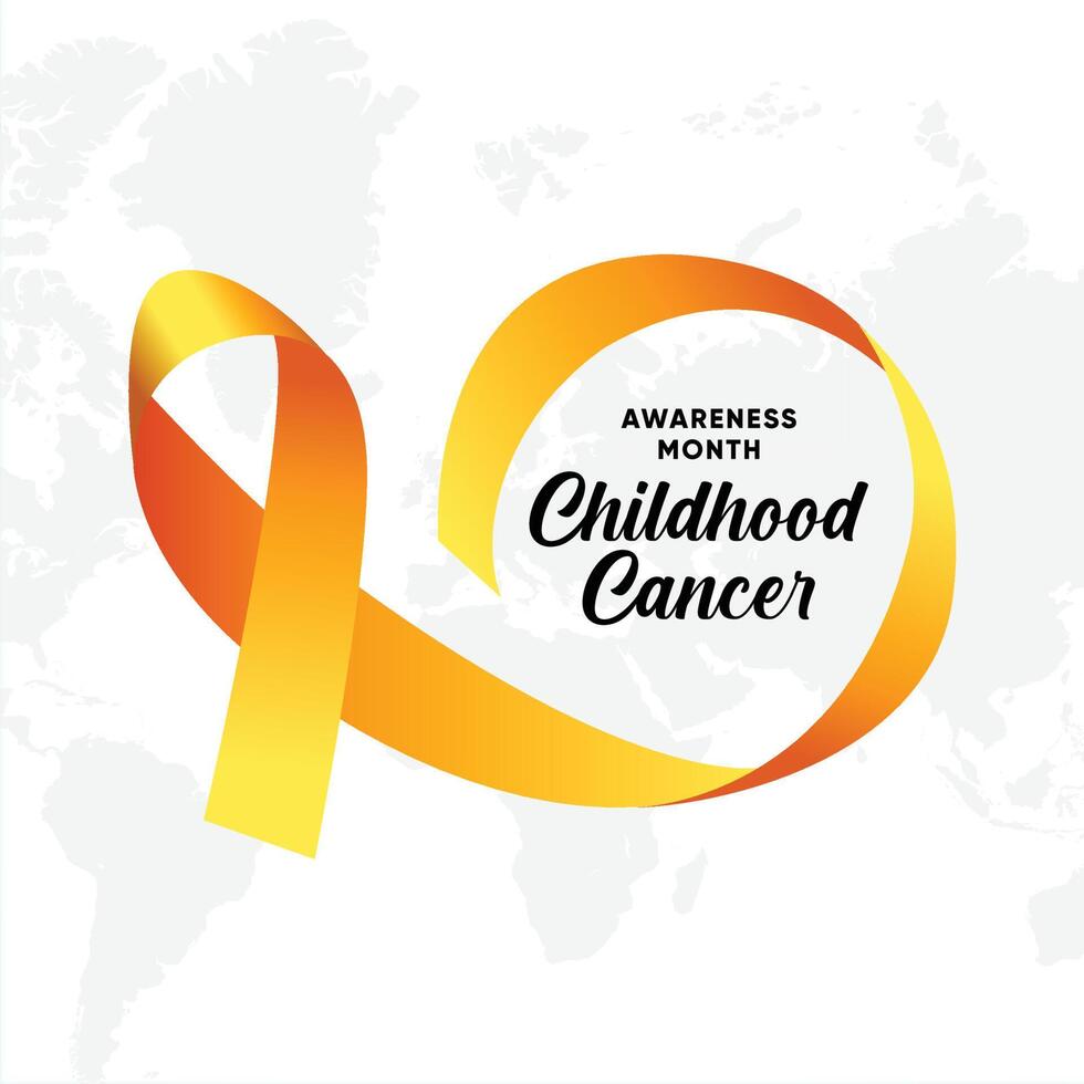 Childhood cancer awareness month banner with vector 23403720 Vector Art