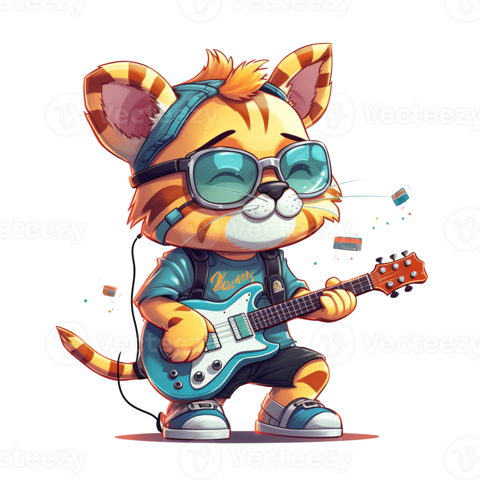 Illustration 2D sticker character design ai generate png