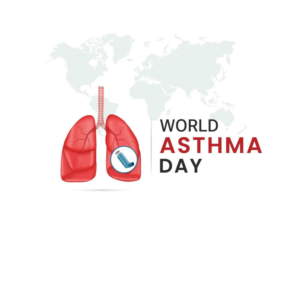 World Asthma Day Social Media Post vector