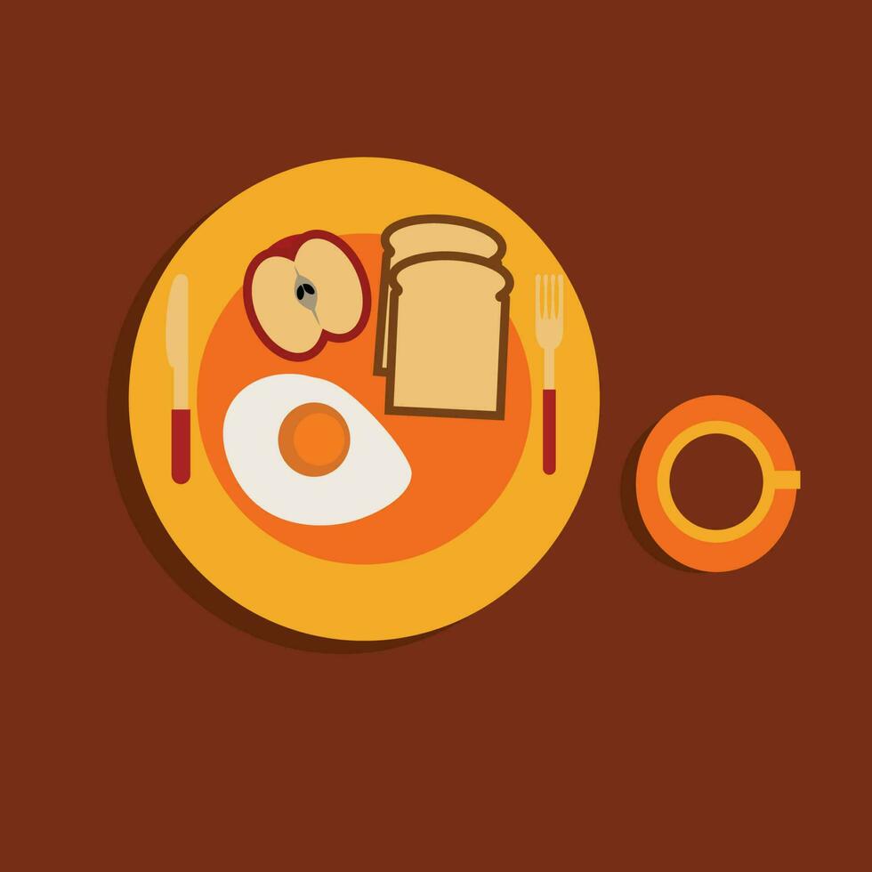 breakfast food vector illustration
