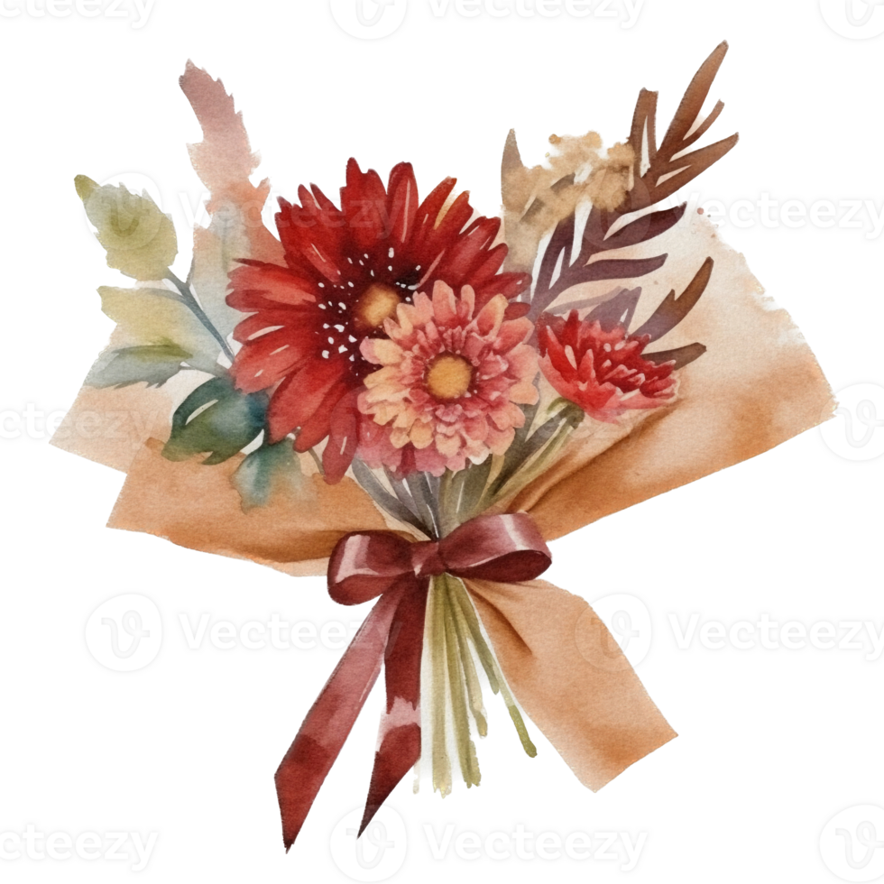 mooi bloem boeket waterverf ai genereren png