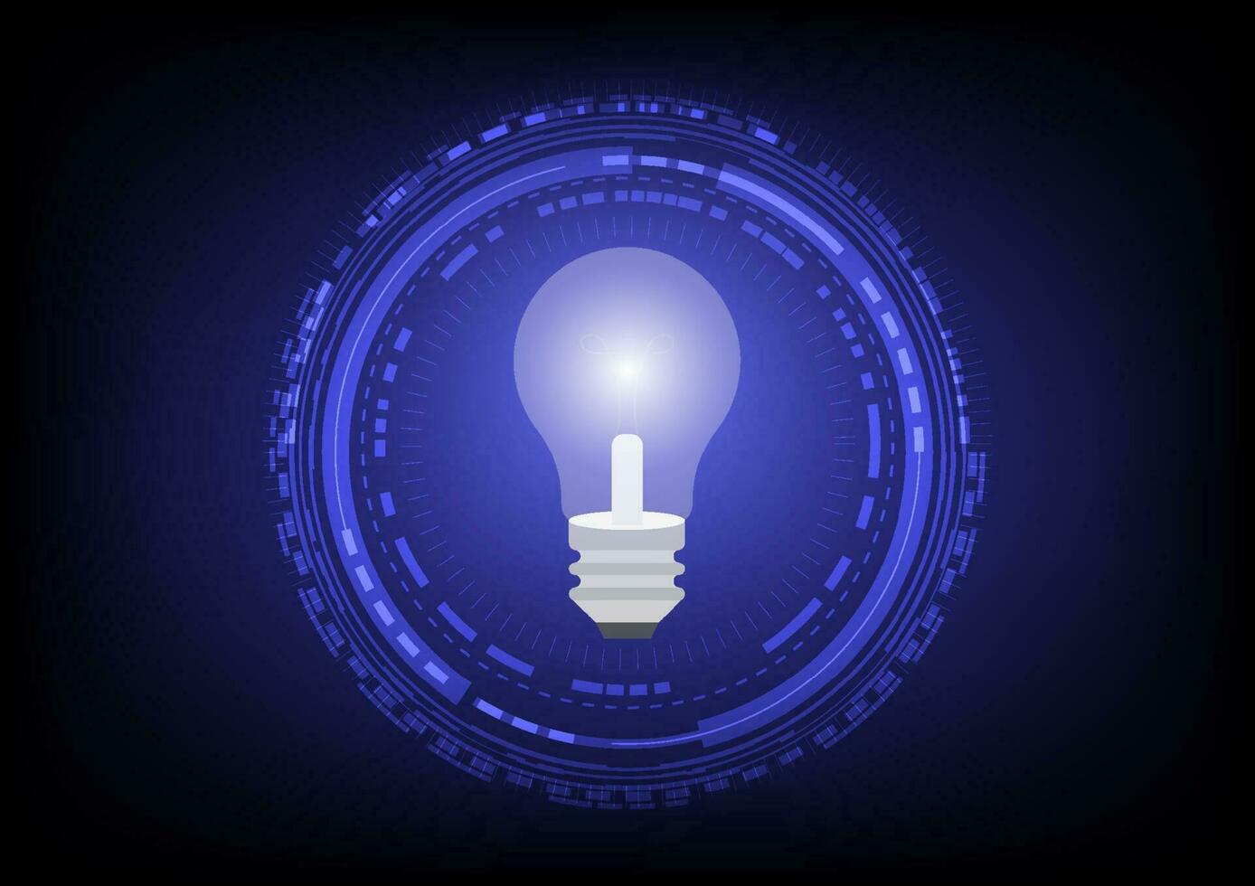 Abstract light bulb and circuit technology background. vector