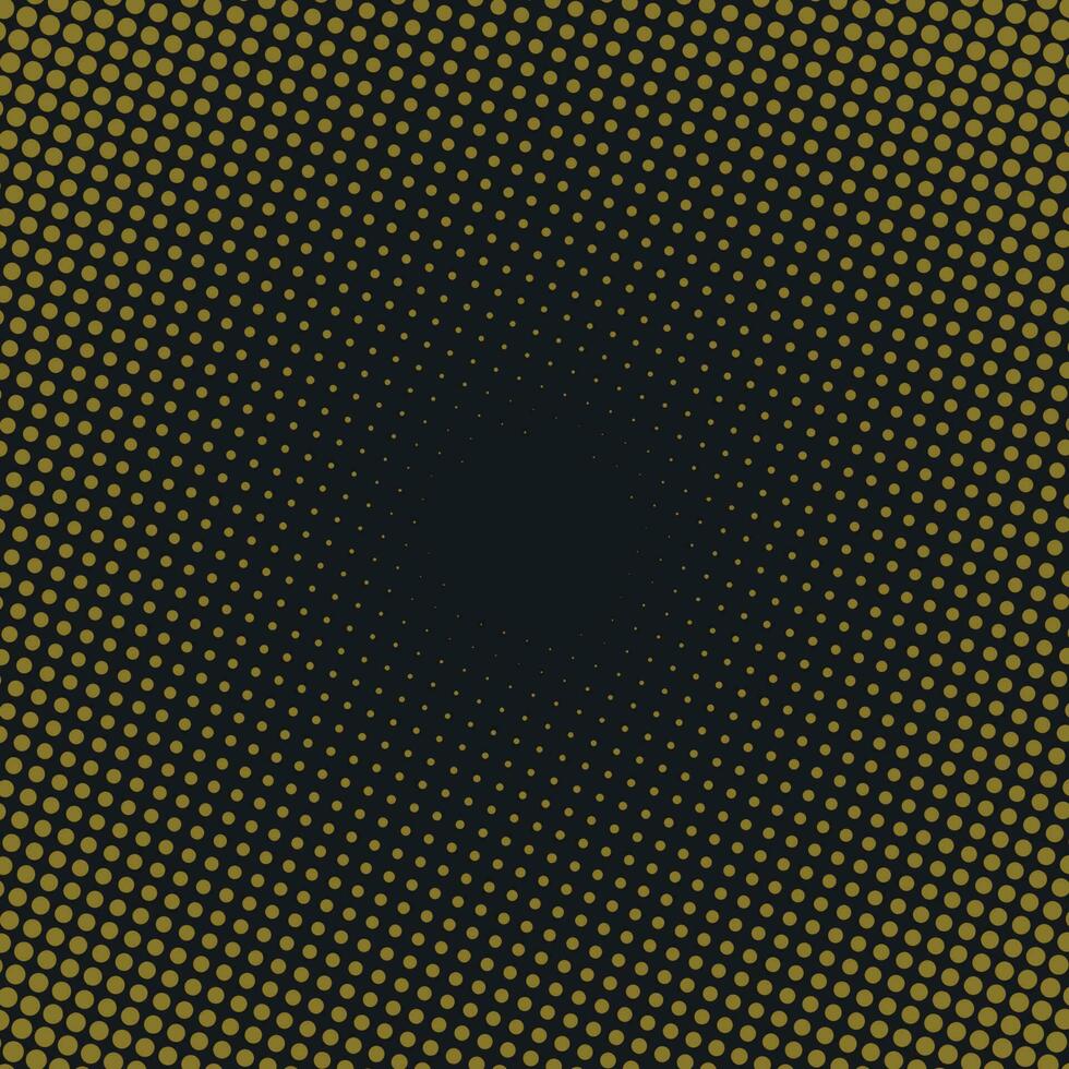 circular black and yellow halftone background vector