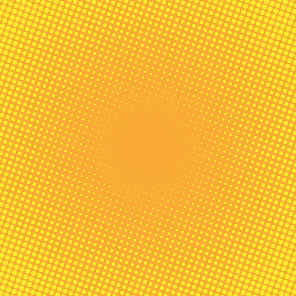 circular orange and yellow halftone background vector