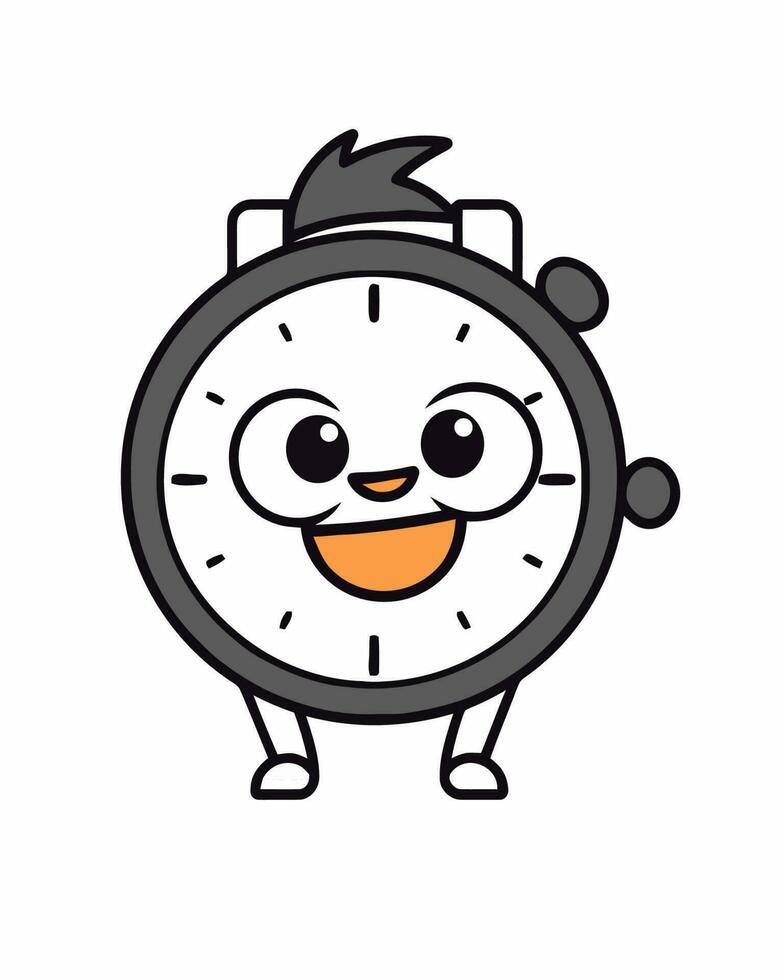 Cute cartoon clock vector